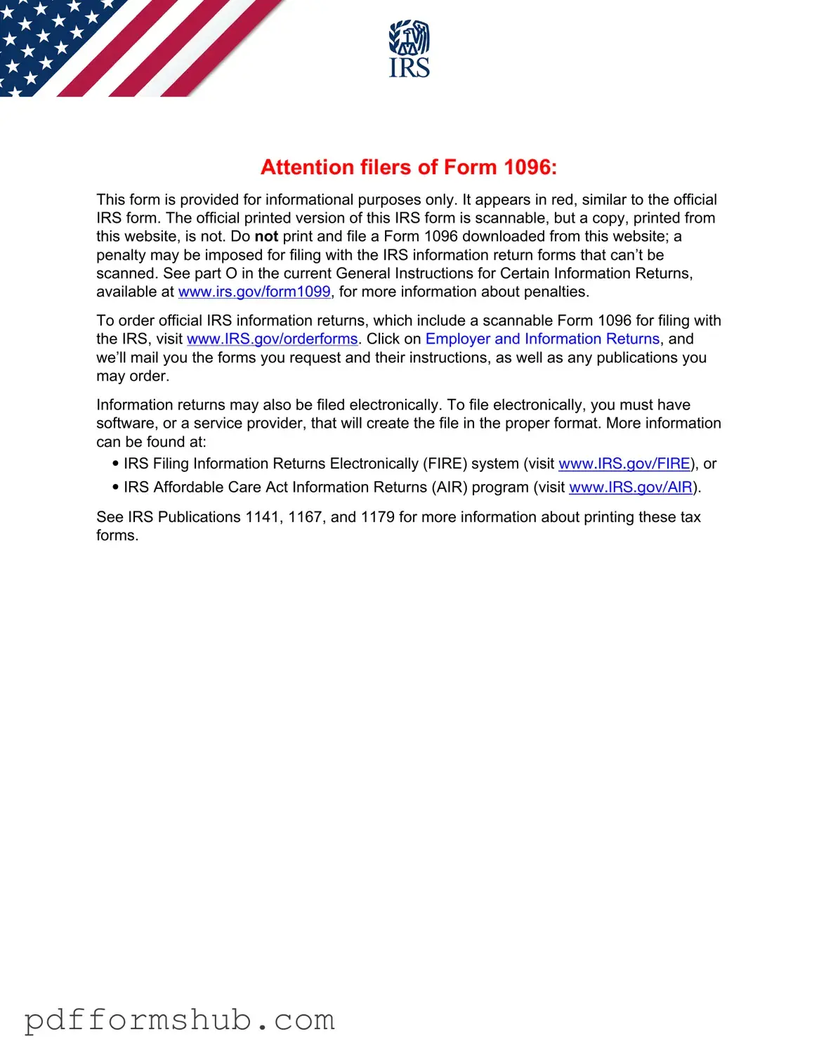 Fill in Your IRS 1096 Form
