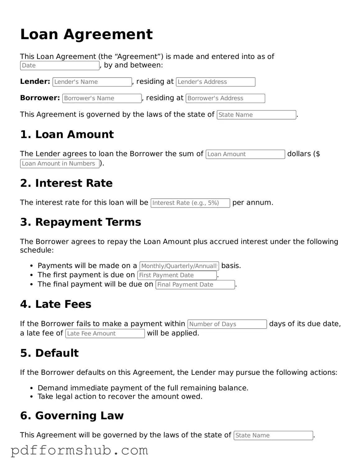 Valid Loan Agreement Form