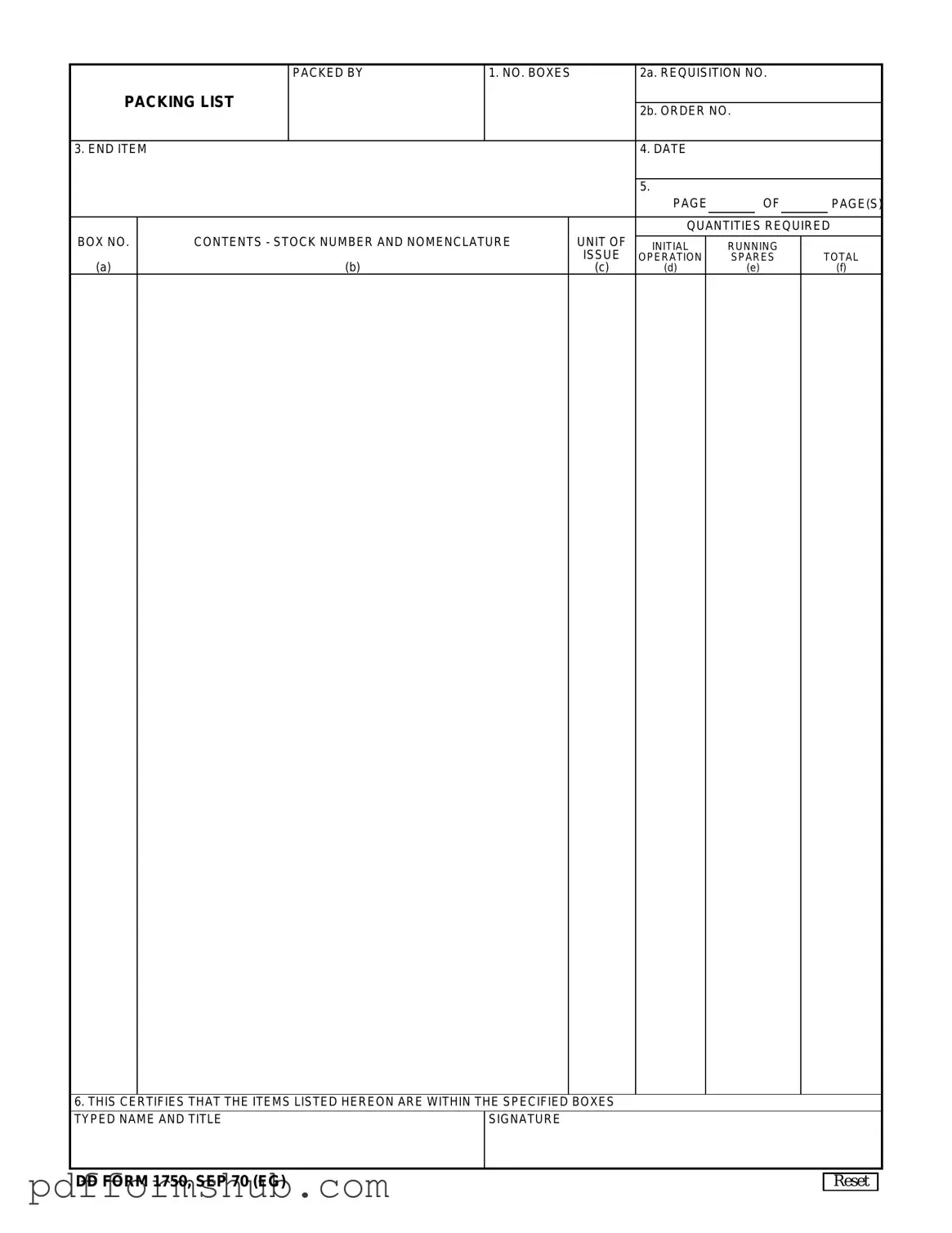 Fill in Your Dd 1750 Form