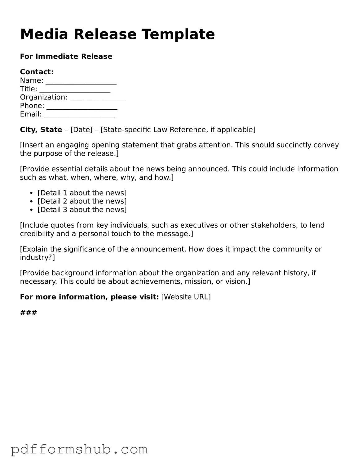 Valid Media Release Form