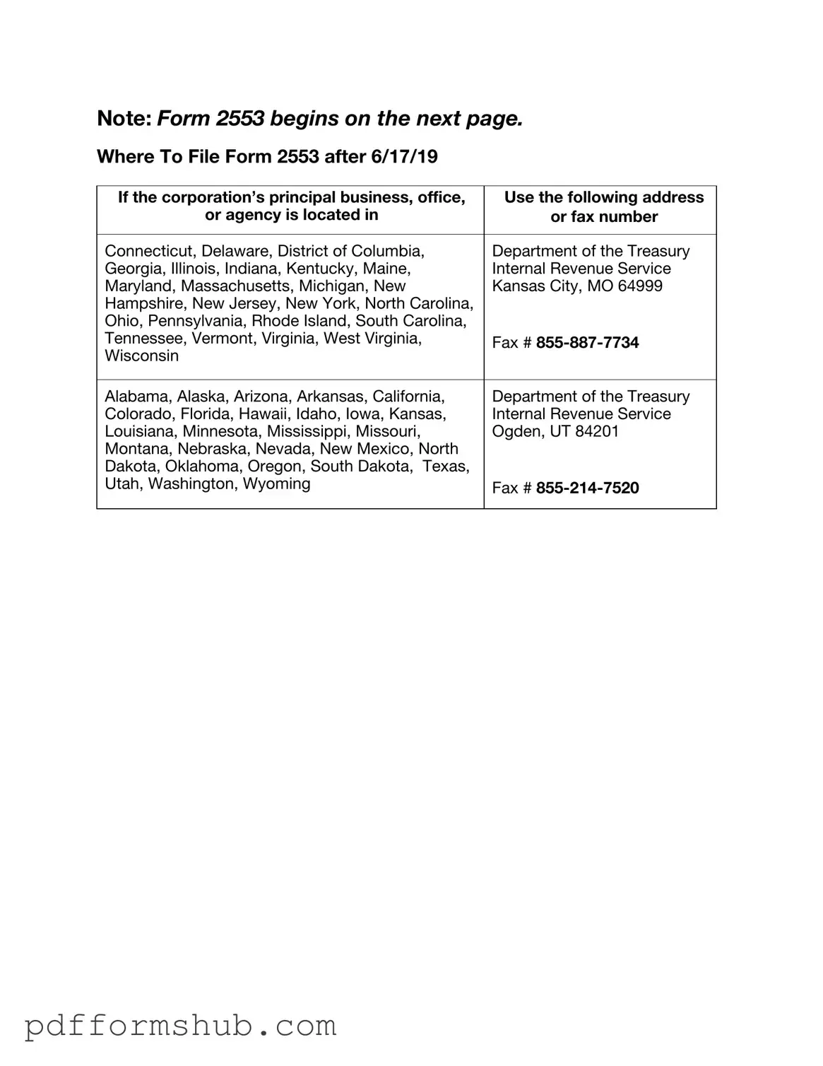 Fill in Your IRS 2553 Form