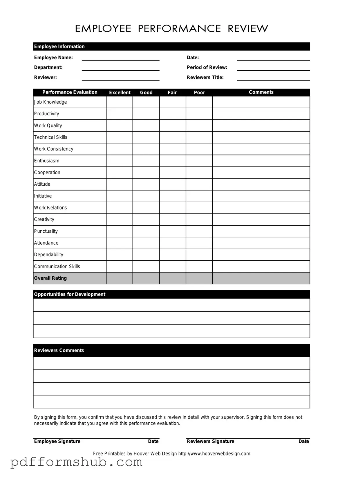 Fill in Your Employee Form