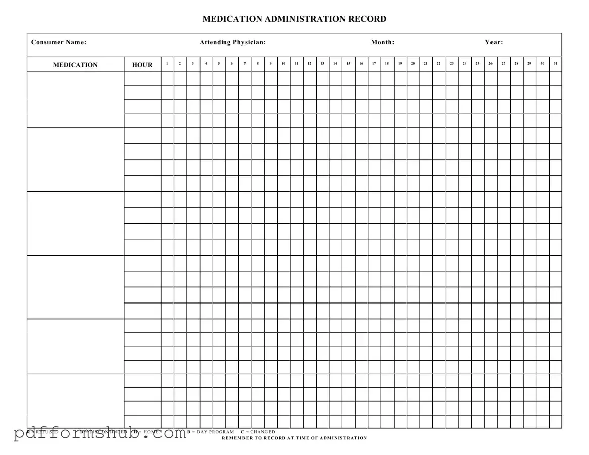Fill in Your Medication Administration Record Sheet Form