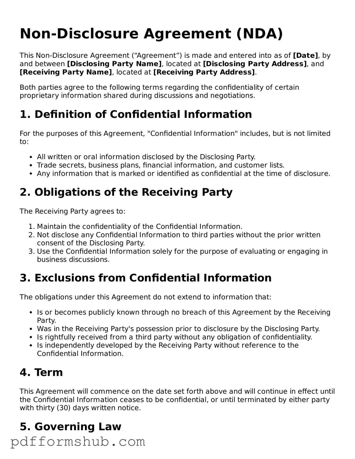 Valid Non-disclosure Agreement Form