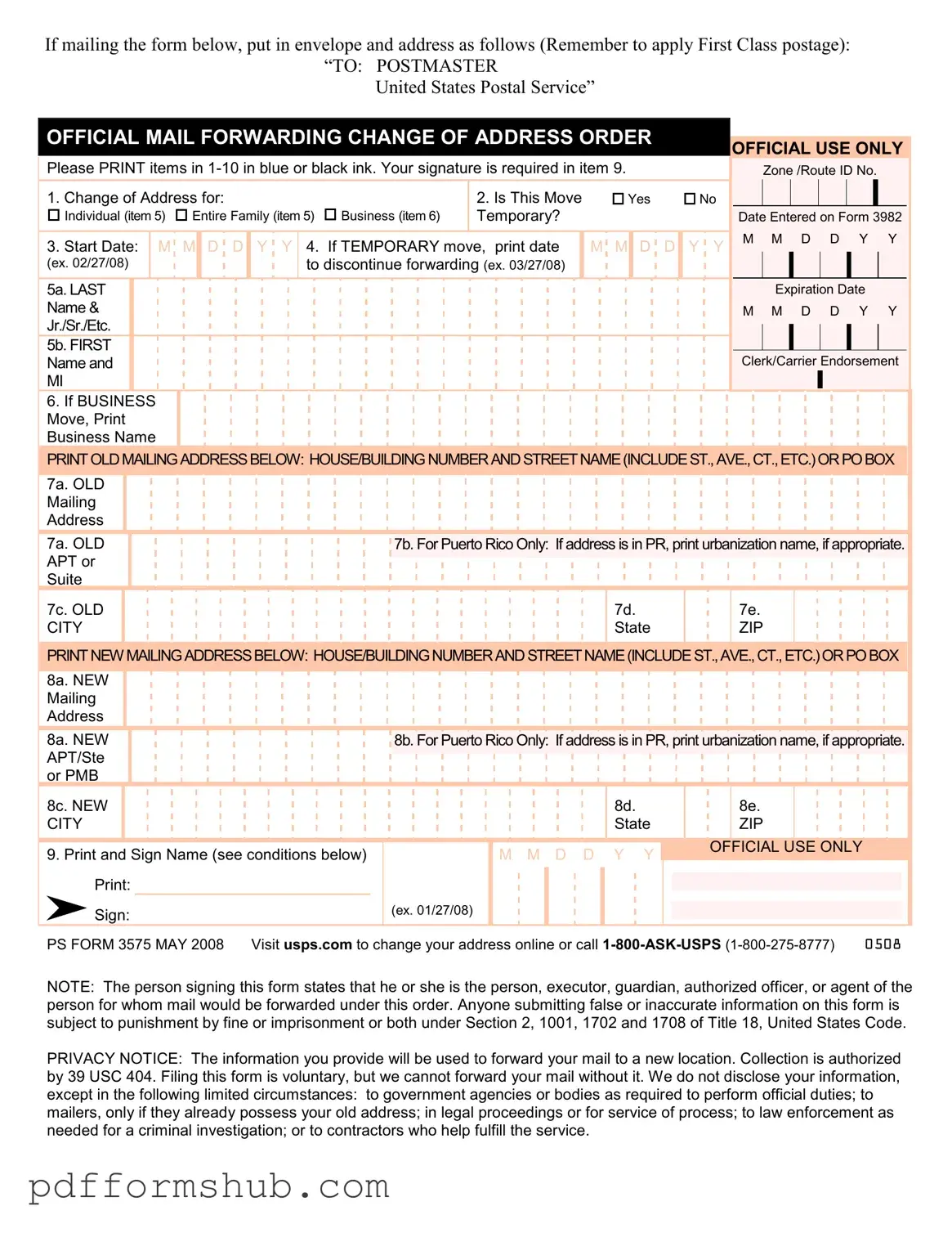 Fill in Your PS 3575 Form