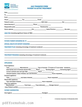 Fill in Your Aao Transfer Form