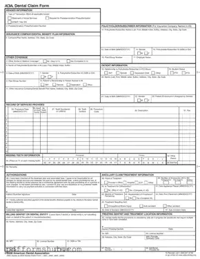 Fill in Your Ada Dental Claim Form