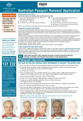 Fill in Your Australian Passport Renewal Form