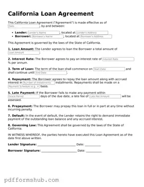 Attorney-Verified Loan Agreement Form for California State