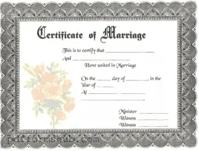 Fill in Your Marriage Certificate Form