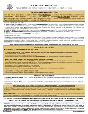 Fill in Your DS-11 U.S. Passport application Form