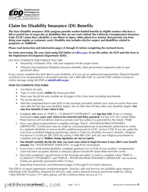 Fill in Your EDD DE 2501 Form