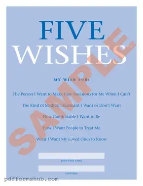 Fill in Your 5 Wishes Document Form