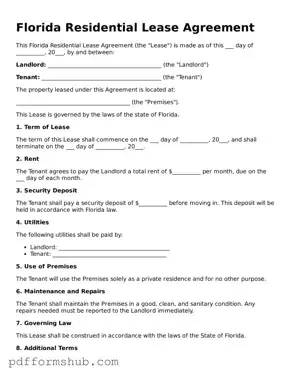 Attorney-Verified Residential Lease Agreement Form for Florida State