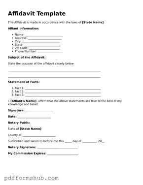 Valid Affidavit Form