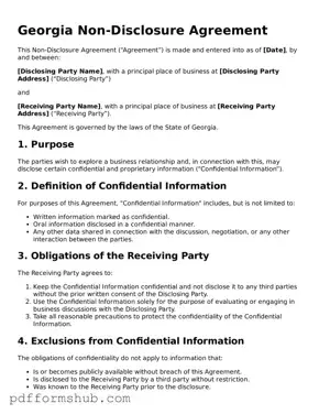 Attorney-Verified Non-disclosure Agreement Form for Georgia State