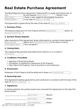 Valid Real Estate Purchase Agreement Form