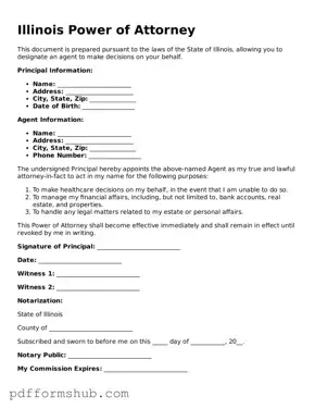 Attorney-Verified Power of Attorney Form for Illinois State