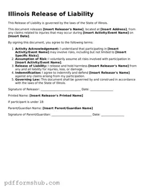 Attorney-Verified Release of Liability Form for Illinois State