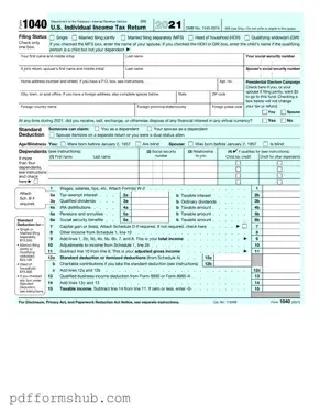 Fill in Your IRS 1040 Form