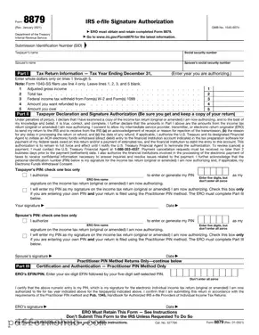 Fill in Your IRS 8879 Form