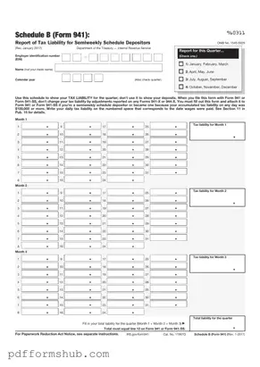 Fill in Your IRS Schedule B 941 Form