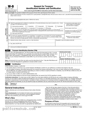 Fill in Your IRS W-9 Form