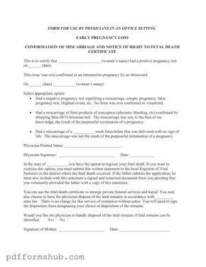 Fill in Your Miscarriage Discharge Paper Form