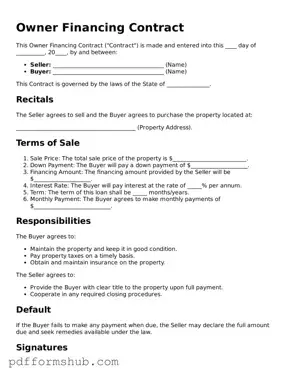 Valid Owner Financing Contract Form
