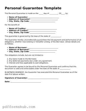 Valid Personal Guarantee Form