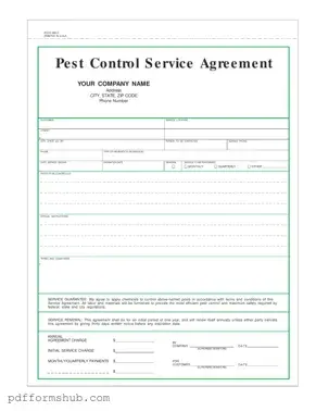 Fill in Your Pest Control Contract Form