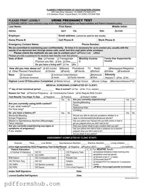 Fill in Your Planned Parenthood Proof Form