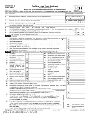 Fill in Your IRS Schedule C 1040 Form