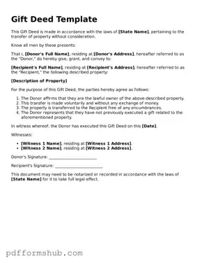 Valid Gift Deed Form