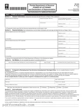 Fill in Your Tax POA dr 835 Form