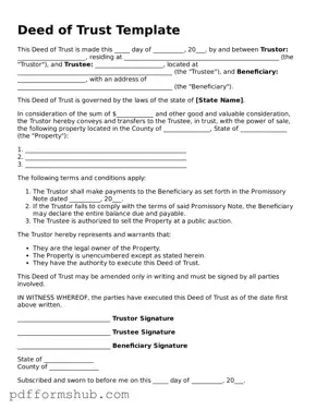 Valid Deed of Trust Form