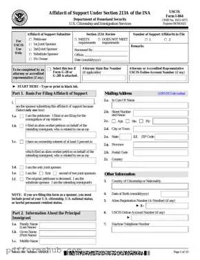 Fill in Your USCIS I-864 Form