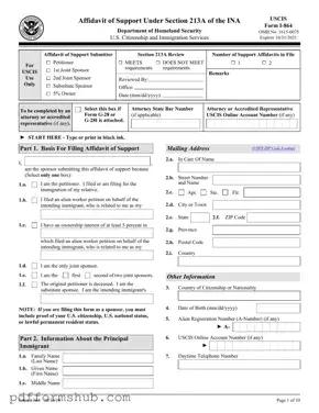 Fill in Your USCIS I-864 Form