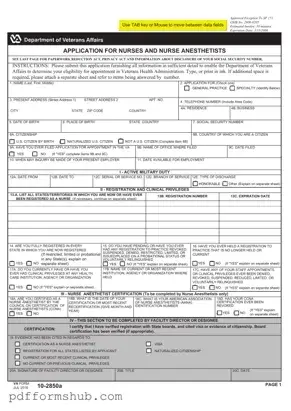 Fill in Your VA 10-2850a Form