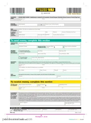Fill in Your Western Union Form