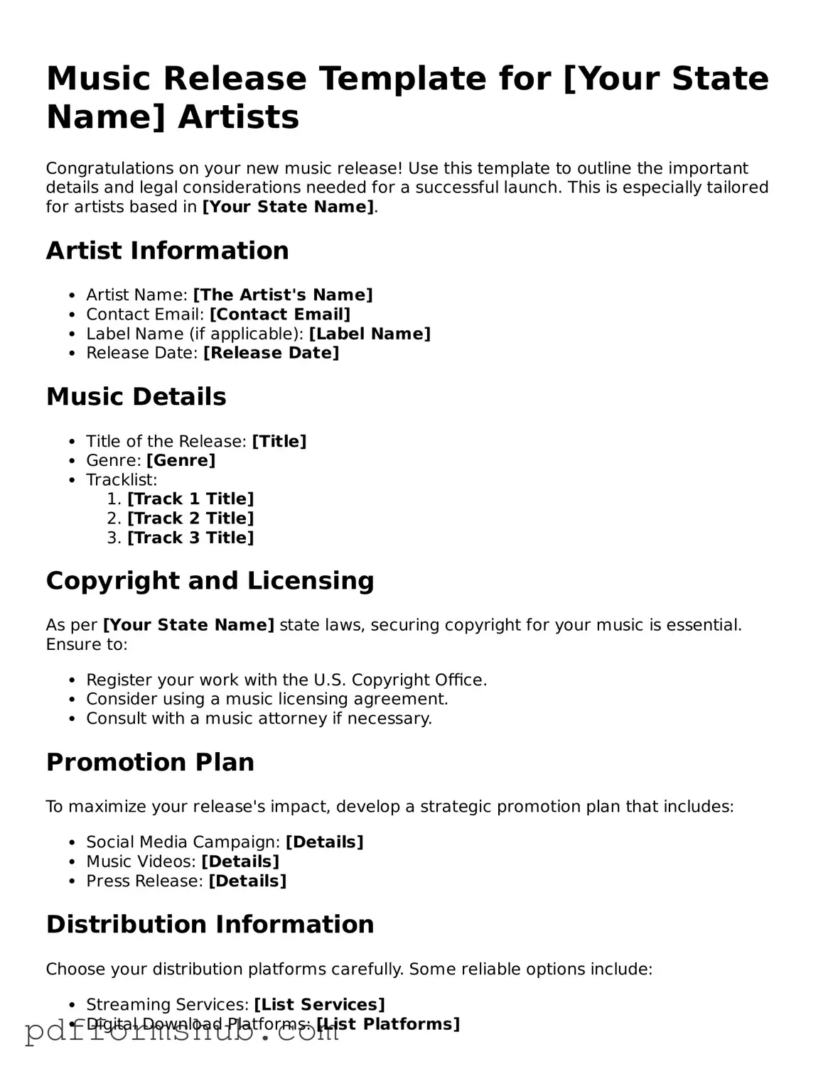 Valid Music Release Form