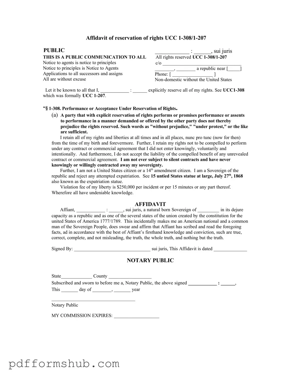 Fill in Your Ucc 1 308 Form