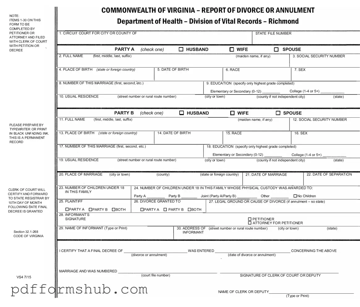 Fill in Your Vs 4 Form